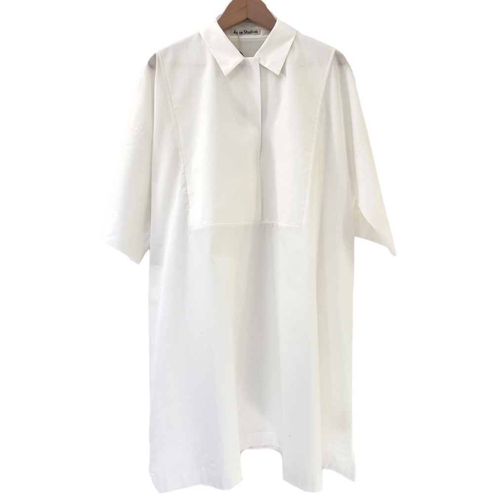 NWT Acne Studios Sena Poplin Dress - White - Size EU 36 (US 4/6)